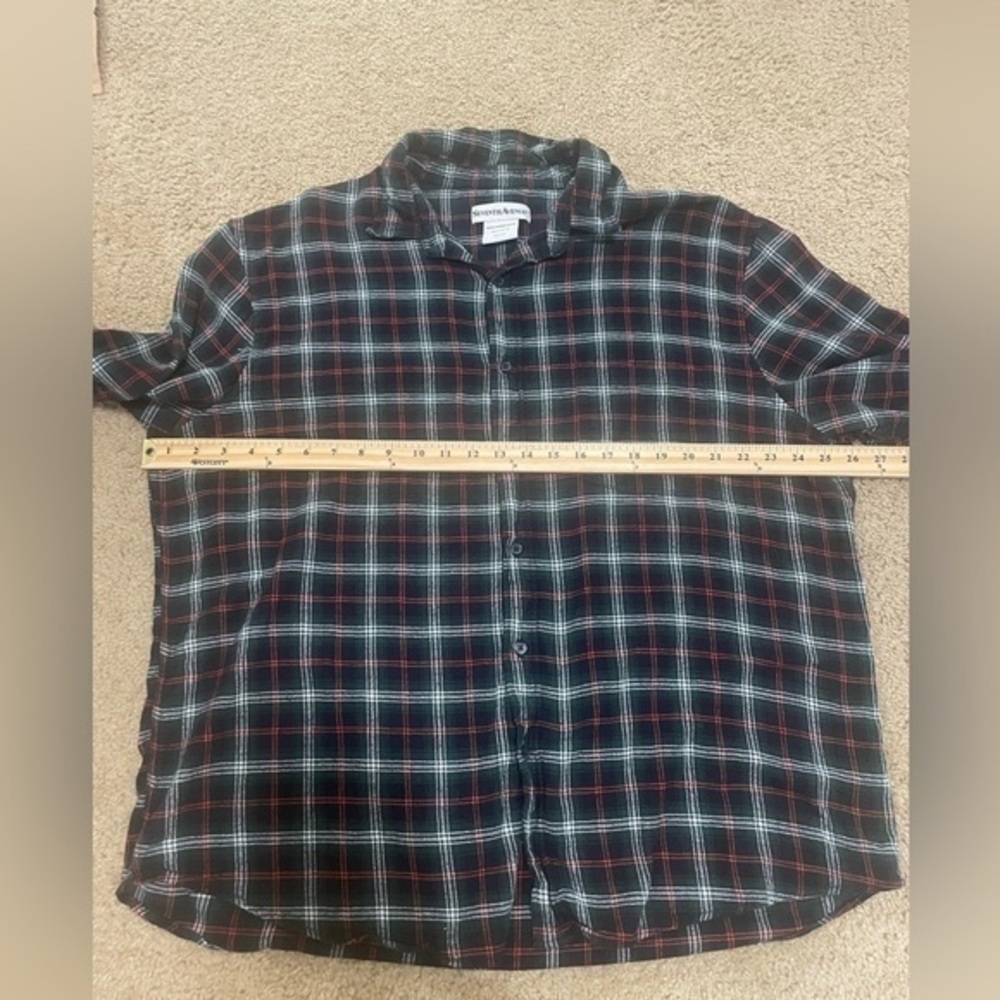 Men’s Plaid Seventh Avenue Button Up Long Sleeve XXL - Picture 4 of 6